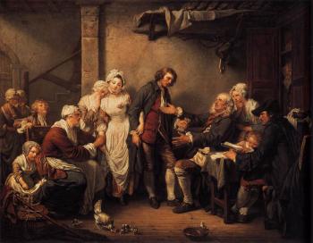Jean-Baptiste Greuze : L Accordee de Village